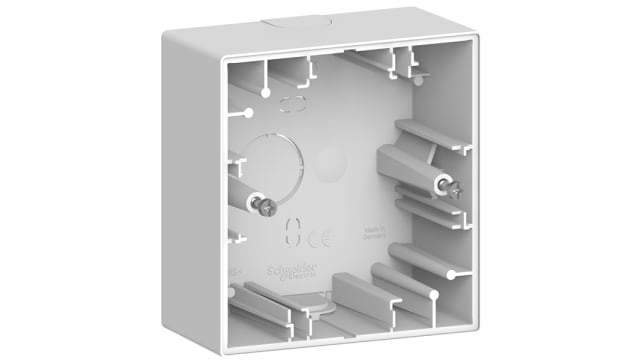 Schneider Electric Merten White ABS Back Box Mounting Frame, Surface Mount, 1 Gangs | MTN4014-6535