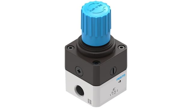 Festo 1/4 in G Regulator - 12 bar, LRP-1/4-2.5-F1A, 1/8 in G, G LRP | LRP-1/4-2.5-F1A