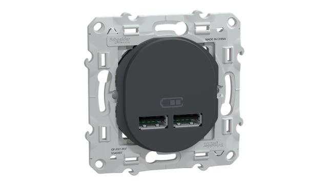 Schneider Electric Straight, Screw Female- 2 Port Type USB Type A IP20 USB Connector USB Type A | S340407