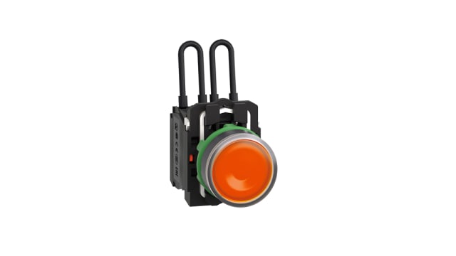 Schneider Electric, Harmony, Screw Mount Orange LED Pilot Light, 22.5mm Cutout, IP66, IP67, IP69, IP69K, Round, 24V | XB5AW25B5