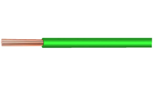 Kabeltronik LIH-T120 Series Green 0.14 mm² Hook Up Wire, 26 AWG, 18 x 0.1 mm, 100m, TPE Insulation, 065001403 | 065001403