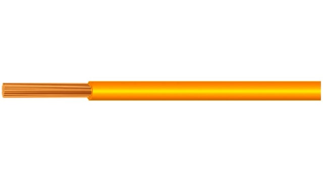 Kabeltronik LIYV Series Yellow 1 mm² Hook Up Wire, 17 AWG, 32 x 0.2 mm, 100m, PVC Insulation, 060110004 | 060110004