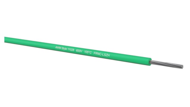Kabeltronik UL 11028 Series Green 0.34 mm² Hook Up Wire, 22 AWG, 22/7 mm, 250m, MPPE Insulation, 090220703 | 090220703