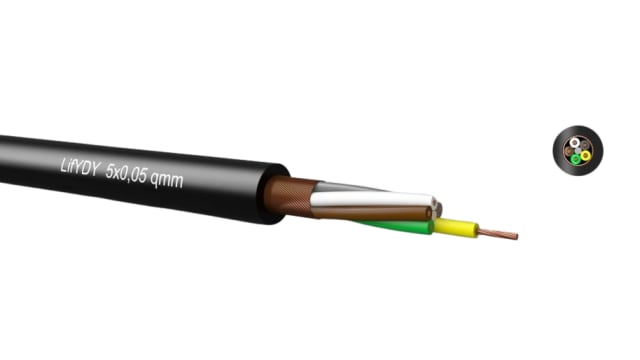 Kabeltronik 3412 Series Multicore Industrial Cable, 12 Cores, 0.05 mm², 30 AWG, 100m, Shielded Shield, Multicore Cable | 341200500
