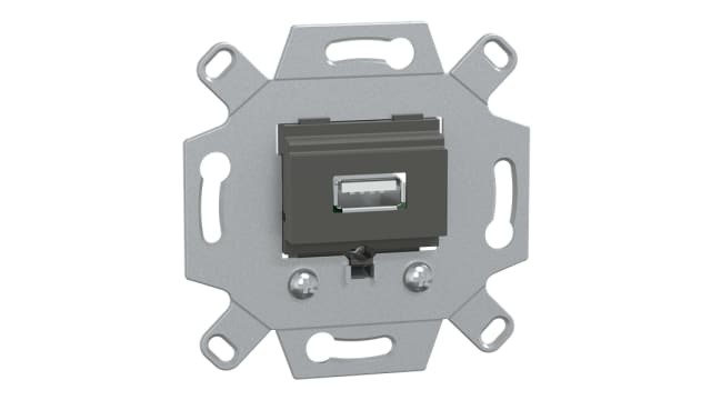 Schneider Electric, Flush Female- 1 Port Type USB Type A IP20 USB Socket USB 2.0 | MTN4581-0000