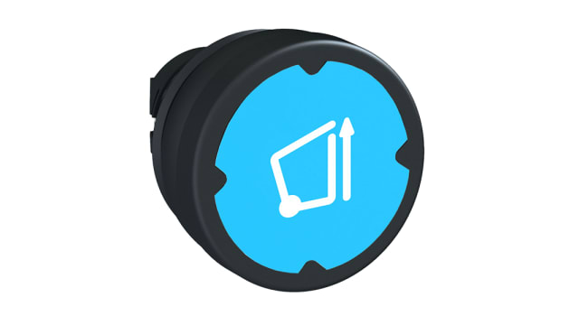 Schneider Electric ZB5A Series Blue Push-in Push Button Head, 22 mm Cutout, IP66, IP67 | ZB5AC98005