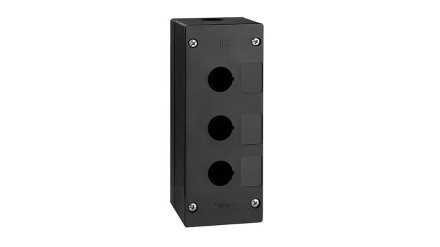 Schneider Electric Black Polycarbonate XAL Control Station Enclosure - 3 Hole 22 mm Diameter | XALG030