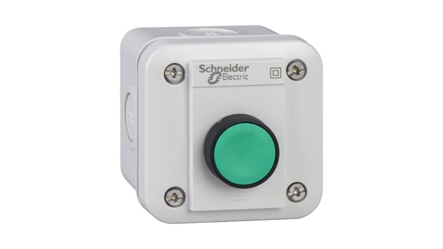 Schneider Electric Control Station Switch - 1 NO, Polycarbonate, 1 Cutouts, Dark Grey, IP67, IP69K, IP66 | XALE1021