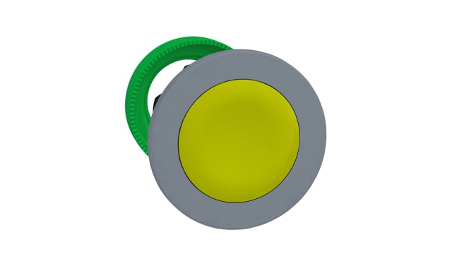 Schneider Electric ZB5F Series Yellow Push Push Push Button Head, 30.5 mm Cutout, IP66, IP67 | ZB5FH05C0