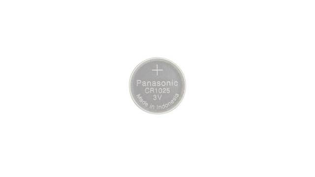 Panasonic CR1025 Button Battery, 3V, 10mm Diameter | CR-1025EL/1B