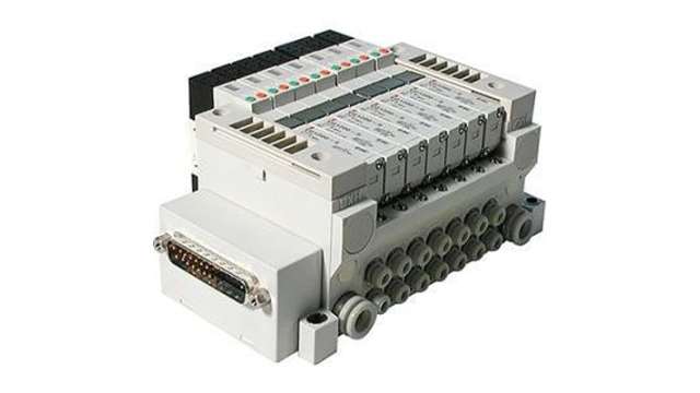 SMC VQ1000 series 4 station D-Sub Manifold, VV5Q11-04C6FU0-Q | VV5Q11-04C6FU0-Q