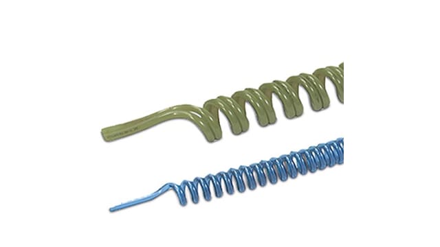 SMC 2 m Black, Polyurethane Recoil Hose, 60 °C, -20 °C | TCU0604B-1-8-X6