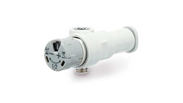 SMC JAS-S Series Threaded Speed Controller, M5 x 0.8 Male Inlet Port x 4mm Tube Outlet Port, JAS-SLEA04-M5 | JAS-SLEA04-M5