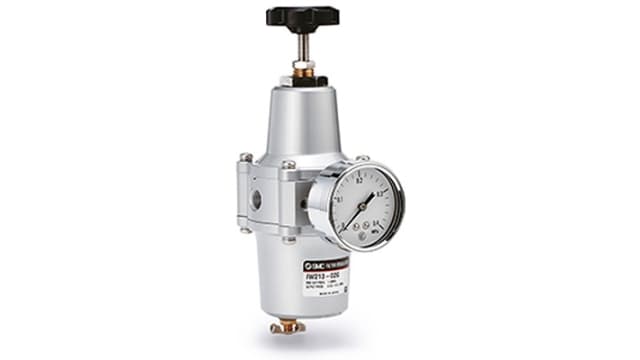 SMC IW Filter Regulator, 5 μm, Rc 1/4 in, 10 bar, IW213 | IW213-02