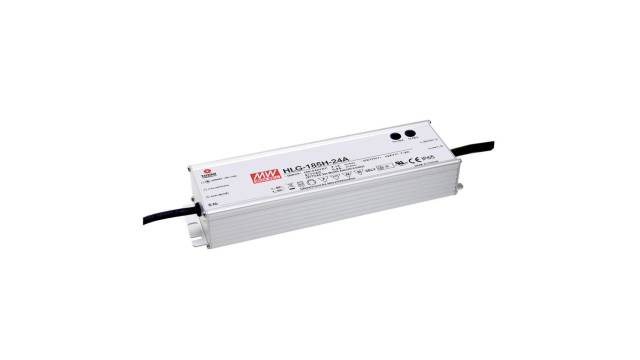 MEAN WELL LED Driver, 12 V Output, 185 W Output, 13 A 3 in 1 Dimming | HLG-185H-12