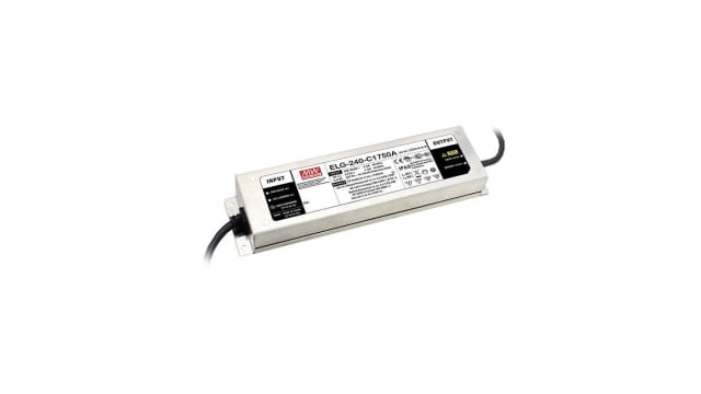MEAN WELL LED Driver, 180 V Output, 240 W Output, 1400 mA 3 in 1 Dimming | ELG-240-C1400A