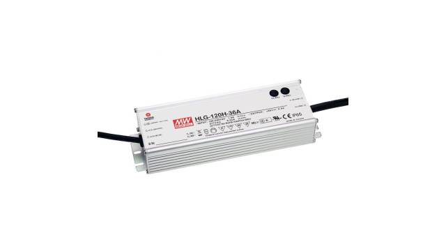 MEAN WELL LED Driver, 12 V Output, 120 W Output, 10 A 3 in 1 Dimming | HLG-120H-12
