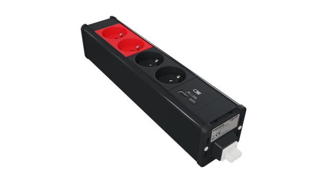 Schneider Electric 4 Socket USB Type A Extension Lead, 250V, IP44 | INS44249