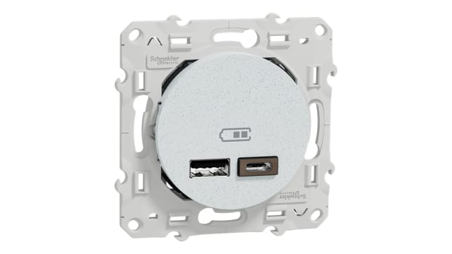 Schneider Electric Straight, Screw Female- 2 Port IP20 USB Connector | S510401