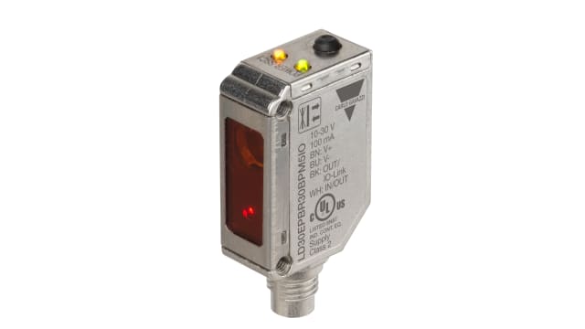 Carlo Gavazzi Through Beam Photoelectric Sensor, Rectangular Sensor, 300 mm Detection Range IO-LINK | LD30EPBR30BPM5IO