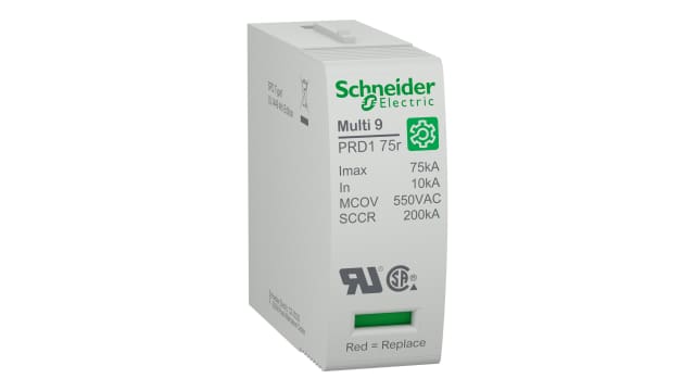 Schneider Electric 1 Phase Surge Arrester, 75 kA, 1500 V | M9LC550