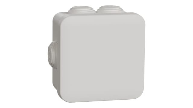 Schneider Electric Mureva BOX Series White ABS Junction Box, IP55, 3 Terminals, 80 mm, 80 mm 80 mm | IMT05024