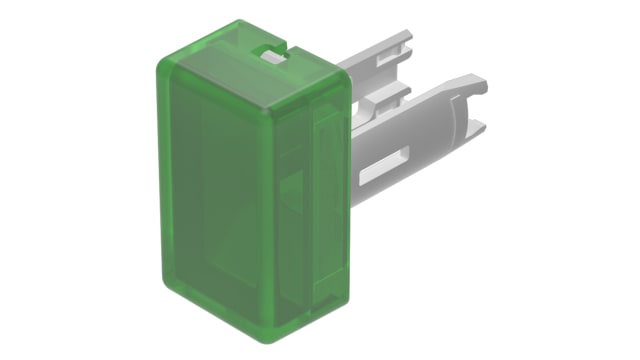 EAO Indicator Lens Rectangular Style, Green, 12.5 mm Long | 18-942.5