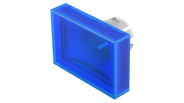 EAO Indicator Lens Rectangular Style, Blue, 21.5 mm Long | 51-901.6