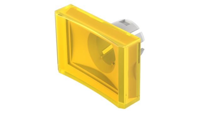 EAO Indicator Lens Rectangular Style, Yellow, 21.5 mm Long | 51-904.4