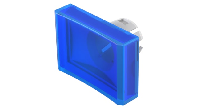 EAO Indicator Lens Rectangular Style, Blue, 21.5 mm Long | 51-904.6