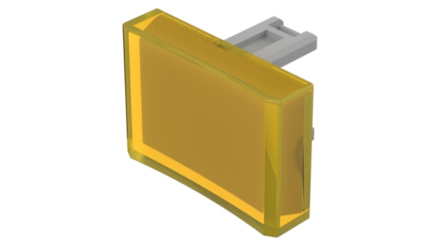 EAO Indicator Lens Rectangular Style, Yellow, 21.5 mm Long | 31-904.4