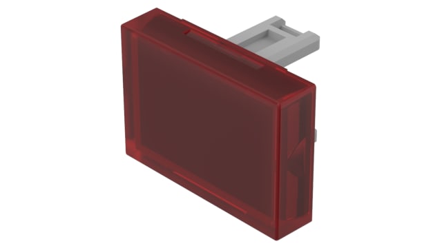 EAO Indicator Lens Rectangular Style, Red, 21.5 mm Long | 31-905.2