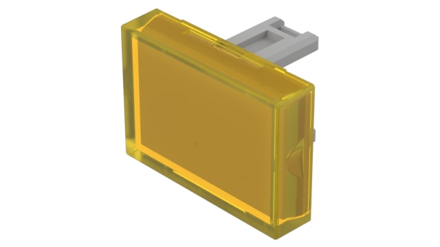 EAO Indicator Lens Rectangular Style, Yellow, 21.5 mm Long | 31-905.4