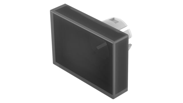 EAO Indicator Lens Rectangular Style, Black, 21.5 mm Long | 61-9331.1