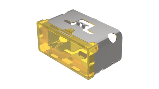 EAO Indicator Lens Rectangular Style, Yellow, 38 mm Long | 03-901.4