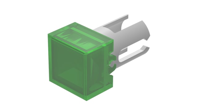 EAO Indicator Lens Square Style, Green, 7.3 mm Long | 19-952.5