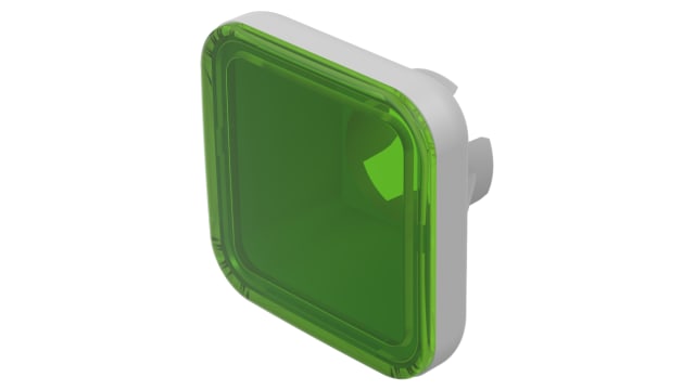 EAO Indicator Lens Square Style, Green, 15.4 mm Long | 70-921.5