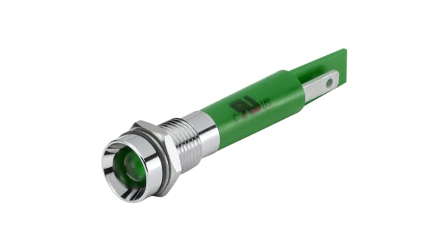 EAO 17-51 Series Green Panel Mount Indicator, 230, 8 Mounting Hole Size, Plug-In Termination, IP40, IP65 | 17-510431