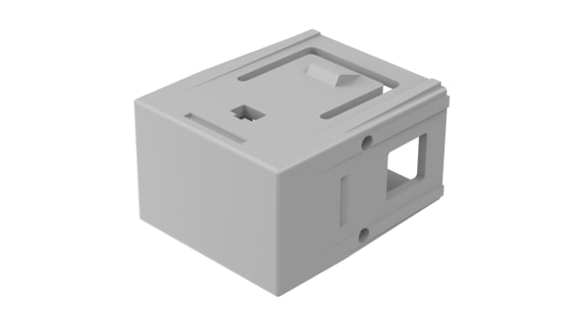 EAO Indicator Lens Rectangular Style, Grey, 25.4 mm Long | 02-901.8