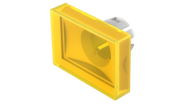 EAO Indicator Lens Rectangular Style, Yellow, 21.5 mm Long | 51-901.4