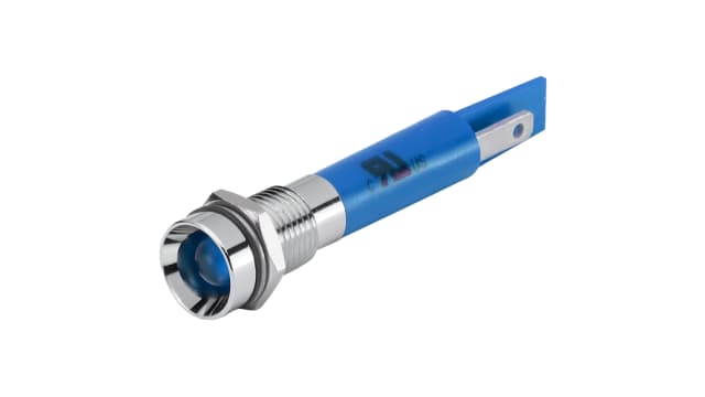 EAO 17-04 Series Blue Panel Mount Indicator, 24, 8 Mounting Hole Size, Plug-In Termination, IP40, IP65 | 17-040357