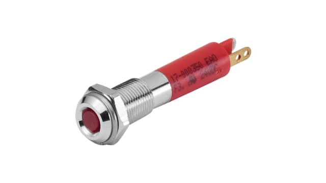 EAO 17-04 Series Red Panel Mount Indicator, 24, 8 Mounting Hole Size, Plug-In Termination, IP40, IP65 | 17-041350