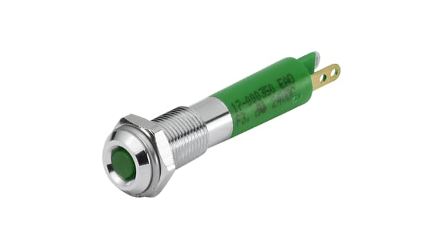 EAO 17-04 Series Green Panel Mount Indicator, 24, 8 Mounting Hole Size, Plug-In Termination, IP40, IP65 | 17-041351