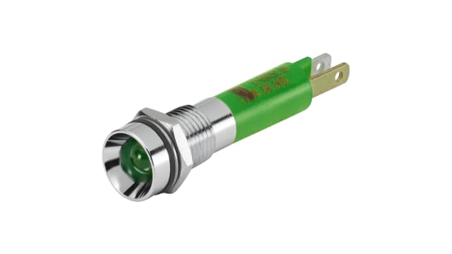 EAO 17-05 Series Green Panel Mount Indicator, 24, 8 Mounting Hole Size, Plug-In Termination, IP40, IP65 | 17-050351