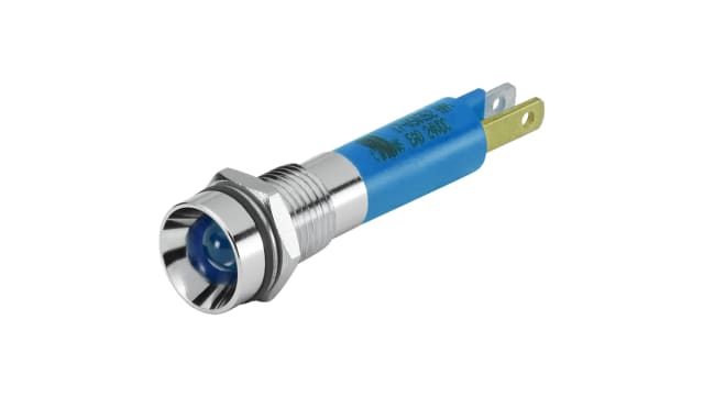 EAO 17-05 Series Blue Panel Mount Indicator, 24, 8 Mounting Hole Size, Plug-In Termination, IP40, IP65 | 17-050357