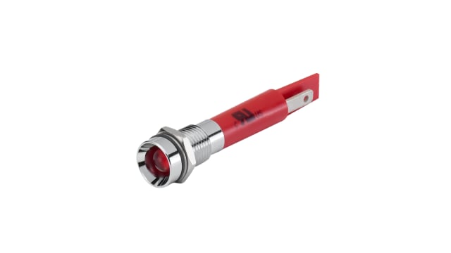 EAO 17-09 Series Red Panel Mount Indicator, 24, 8 Mounting Hole Size, Plug-In Termination, IP40, IP65 | 17-090350