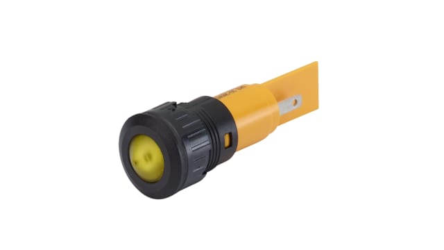 EAO 17-39 Series Yellow Panel Mount Indicator, 24, 16.2 Mounting Hole Size, Plug-In Termination, IP40, IP65 | 17-391352Z