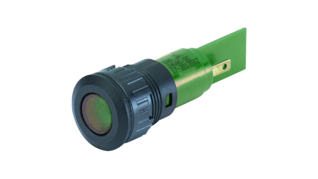 EAO 17-40 Series Green Panel Mount Indicator, 230, 16.2 Mounting Hole Size, Plug-In Termination, IP40, IP65 | 17-401231Z