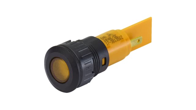 EAO 17-40 Series Yellow Panel Mount Indicator, 230, 16.2 Mounting Hole Size, Plug-In Termination, IP40, IP65 | 17-401232Z