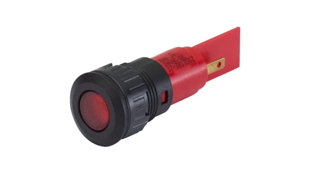 EAO 17-41 Series Red Panel Mount Indicator, 230, 16.2 Mounting Hole Size, Plug-In Termination, IP40, IP65 | 17-411230Z